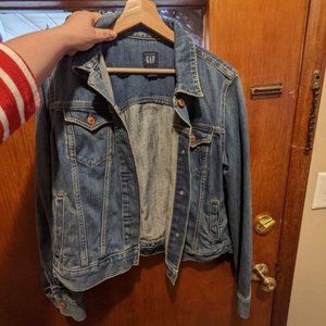 gap jean jacket women size large